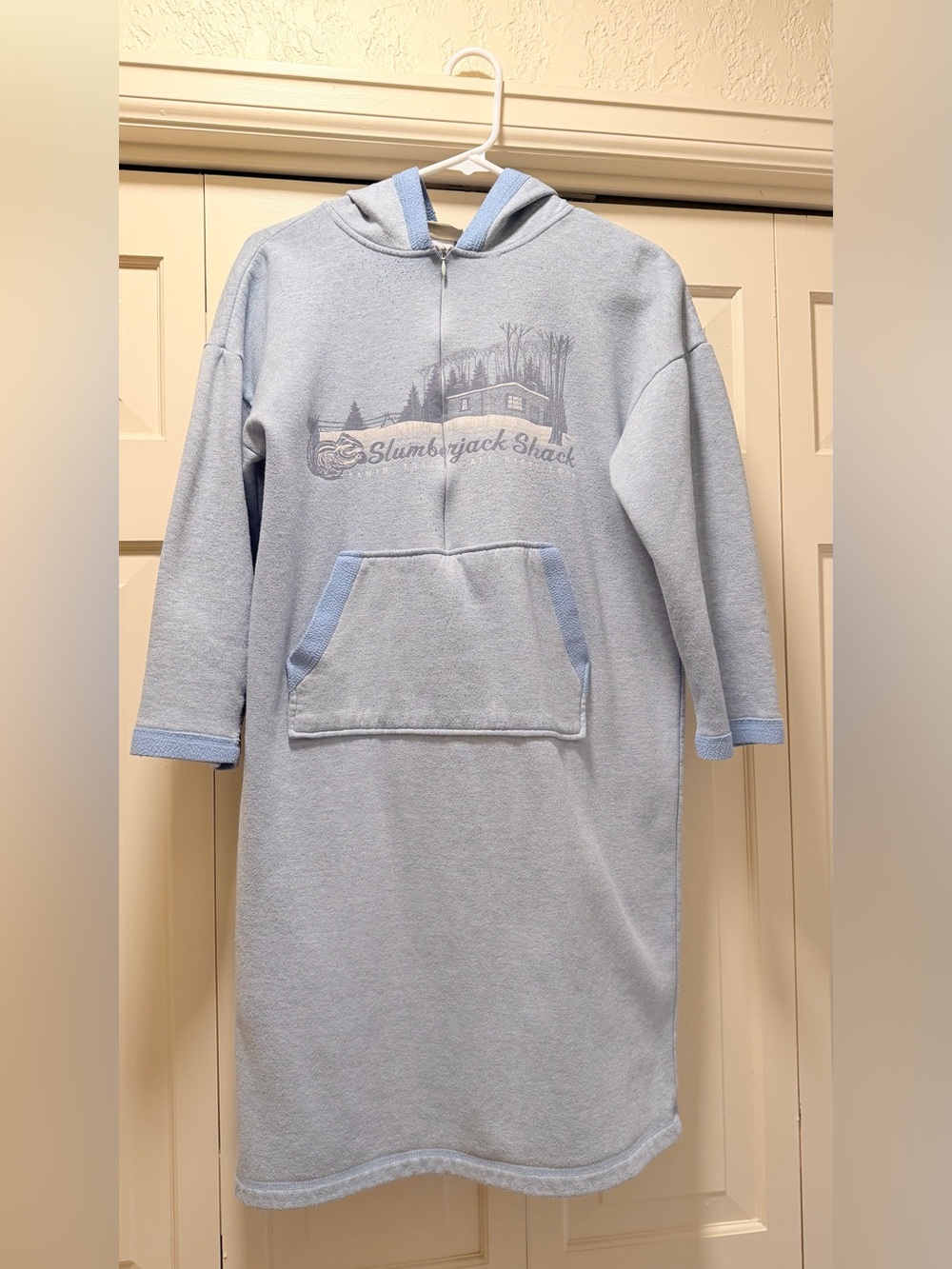 Slumberjack Women’s Fleece Hooded Lounger Hoodie Dress Cabin Cozy S/M